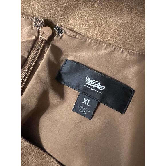 Mossimo faux sides cut out skater dress brown Side XL - Picture 6 of 6